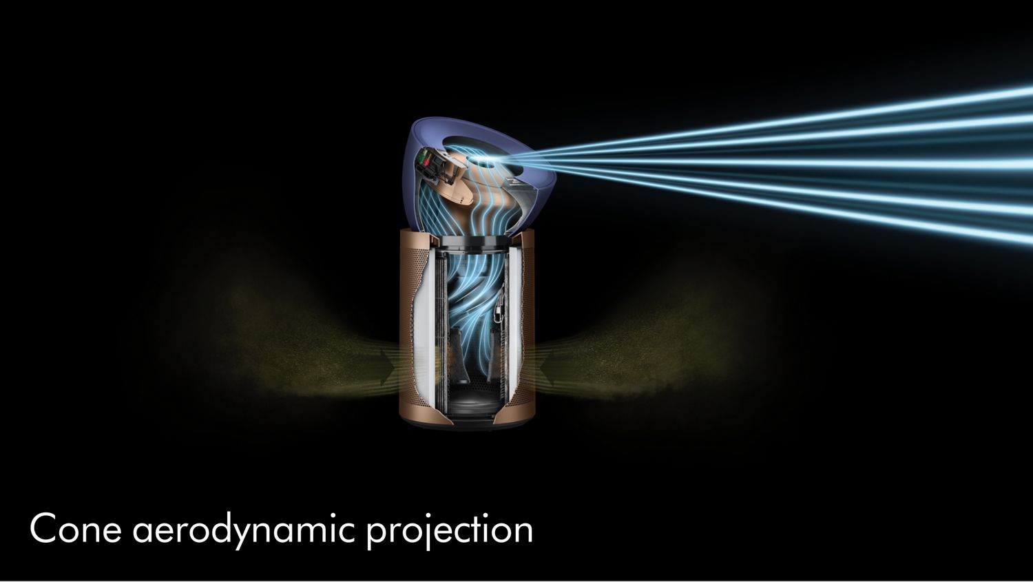 The Dyson Purifier Big+Quiet Formaldehyde trapping pollutants from the air and projecting a powerful airflow.